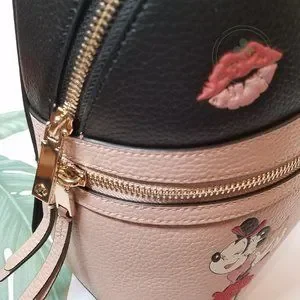 MAKE AN OFFER NWT Kate Spade New York Minnie Mouse Medium Leather Backpack Kate Spade New York Minnie Mouse Drawstring Backpack, Black  main image 4